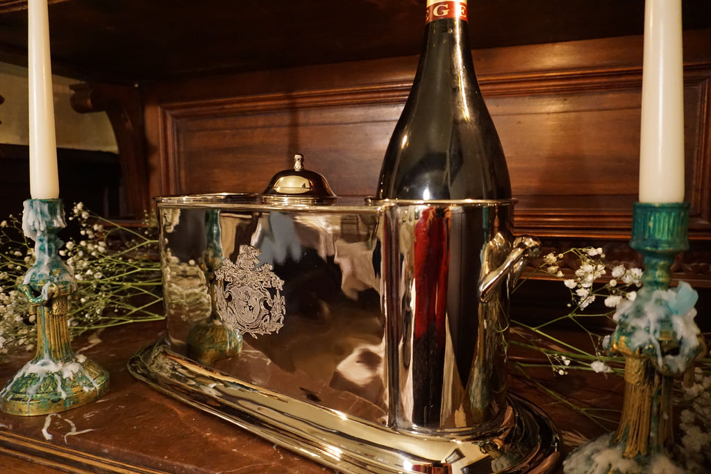 Weinkühler für 2 Magnum Flaschen Silber (the big one)