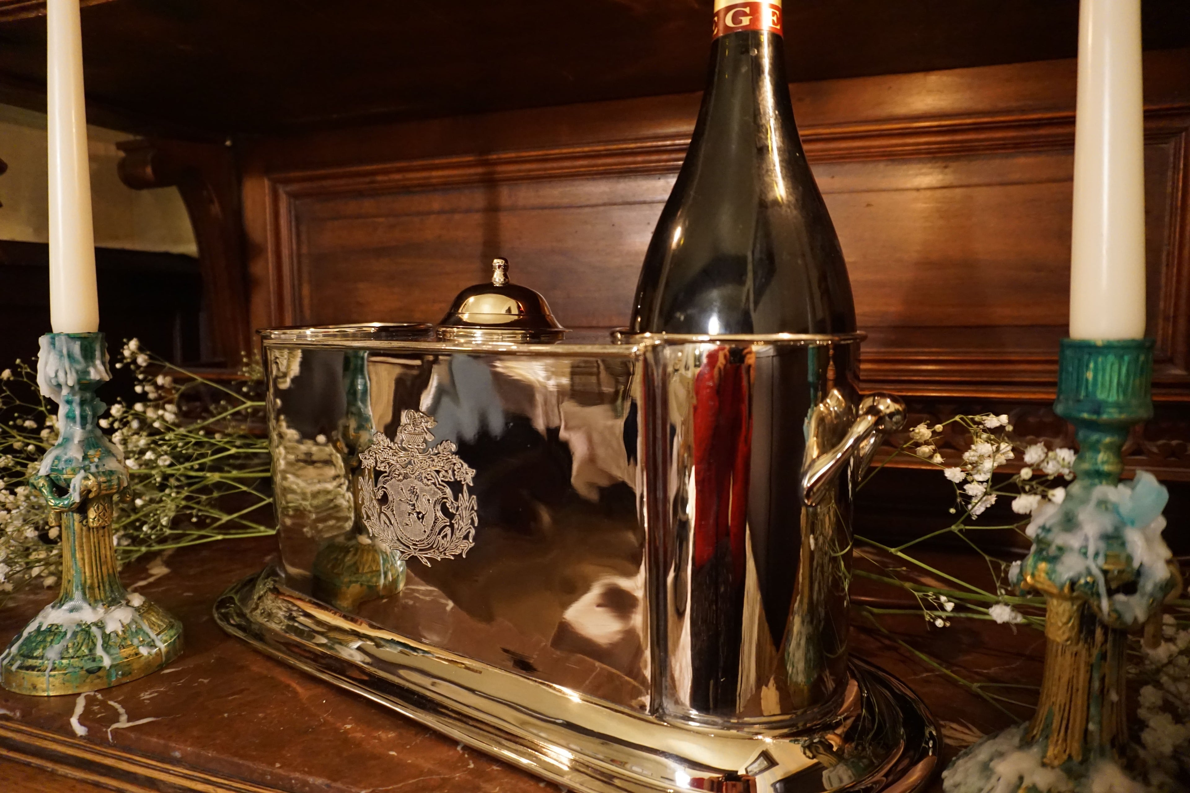 Weinkühler für 2 Magnum Flaschen Silber (the big one)