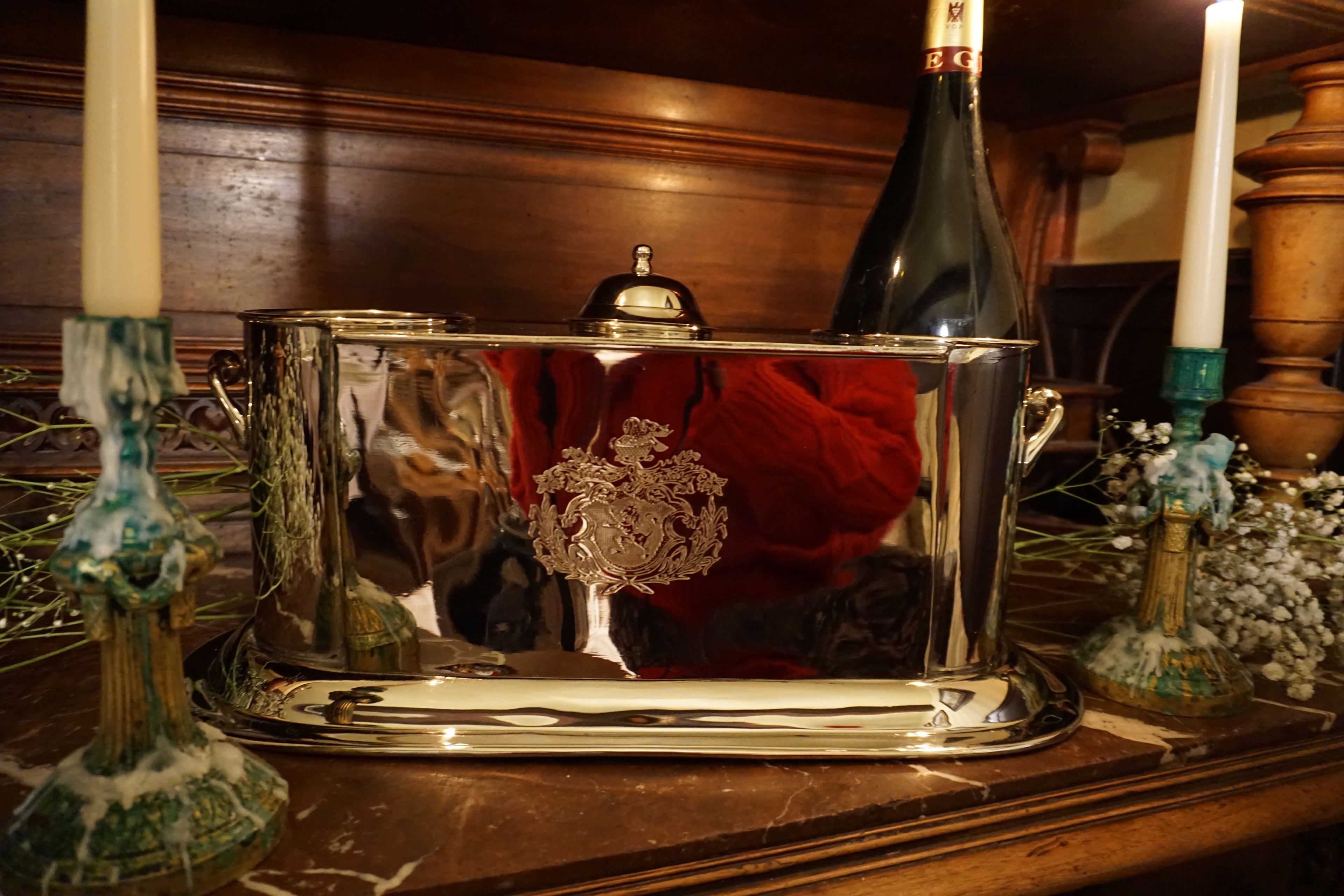 Weinkühler für 2 Magnum Flaschen Silber (the big one)