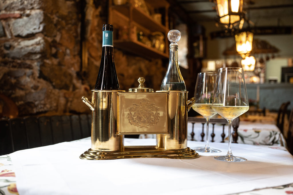 Weinkühler für 2 Flaschen Gold (elegant gold)