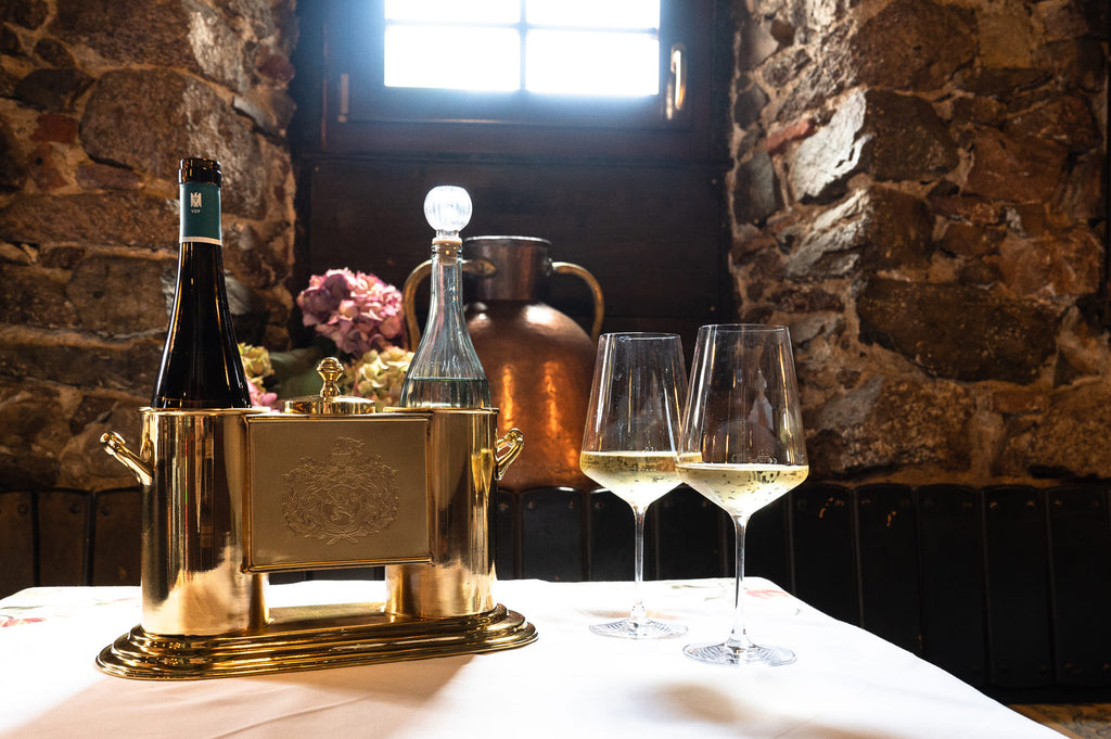 Weinkühler für 2 Flaschen Gold (elegant gold)