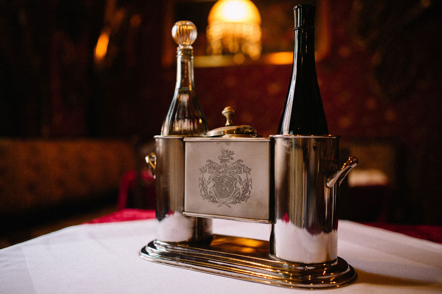 Weinkühler für 2 Flaschen Silber (the classic)